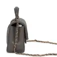 chanel mini rectangular flap bag with top handle dark grey lambskin light gold hardware chanel mini rectangular flap bag with top handle dark grey lambskin light gold hardware