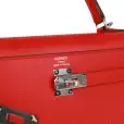hermès kelly sellier 25 rouge de coeur verso epsom palladium hardware hermès kelly sellier 25 rouge de coeur verso epsom palladium hardware