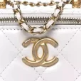 chanel calfskin quilted mini perfect fit vanity case with chain white chanel calfskin quilted mini perfect fit vanity case with chain white
