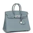hermès birkin 25 bleu lin verso togo palladium hardware hermès birkin 25 bleu lin verso togo palladium hardware