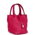 hermès picotin lock 18 framboise clemence and matte alligator touch palladium hardware hermès picotin lock 18 framboise clemence and matte alligator touch palladium hardware