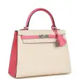 hermès special order (hss) kelly sellier 25 nata and rose azalee epsom palladium hardware hermès special order (hss) kelly sellier 25 nata and rose azalee epsom palladium hardware