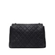 chanel black quilted matte caviar lady pearly flap bag silver hardware chanel black quilted matte caviar lady pearly flap bag silver hardware