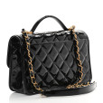 chanel patent quilted small top handle flap black chanel patent quilted small top handle flap black