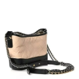 chanel aged calfskin quilted small gabrielle hobo beige black chanel aged calfskin quilted small gabrielle hobo beige black