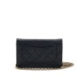 black quilted caviar wallet on chain gold hardware black quilted caviar wallet on chain gold hardware