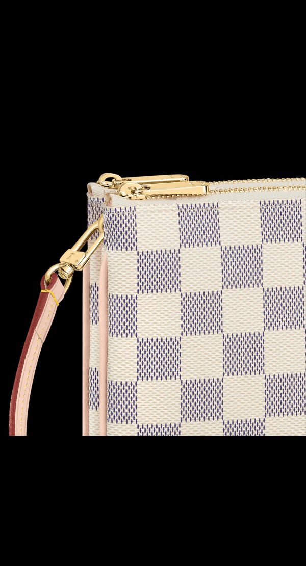 double zip pochette handbag